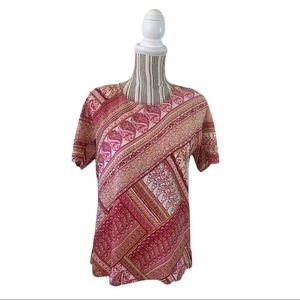 NWT Rose+Olive Boho Blush Pink Casual Small Blouse